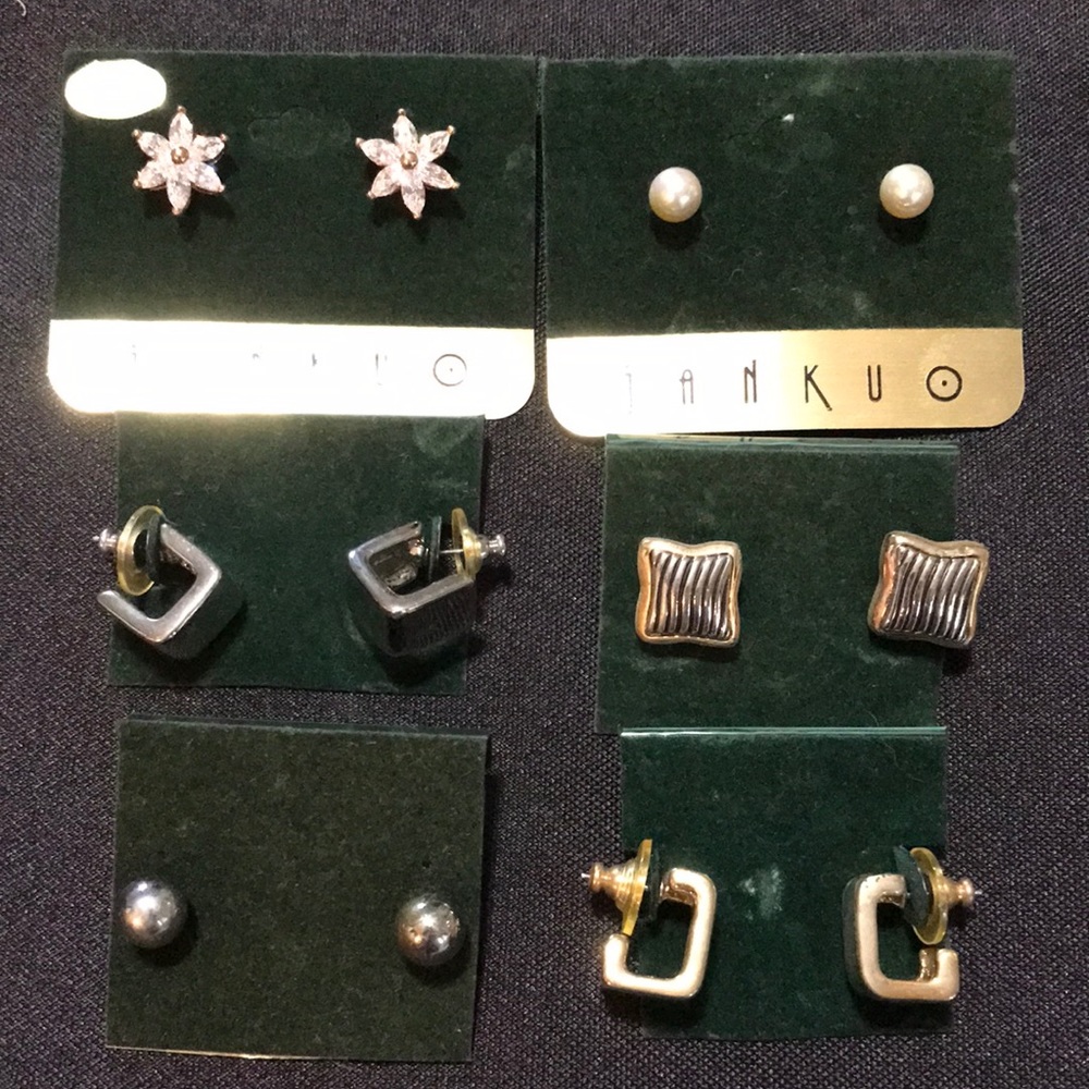 New Jankuo pierced earrings
